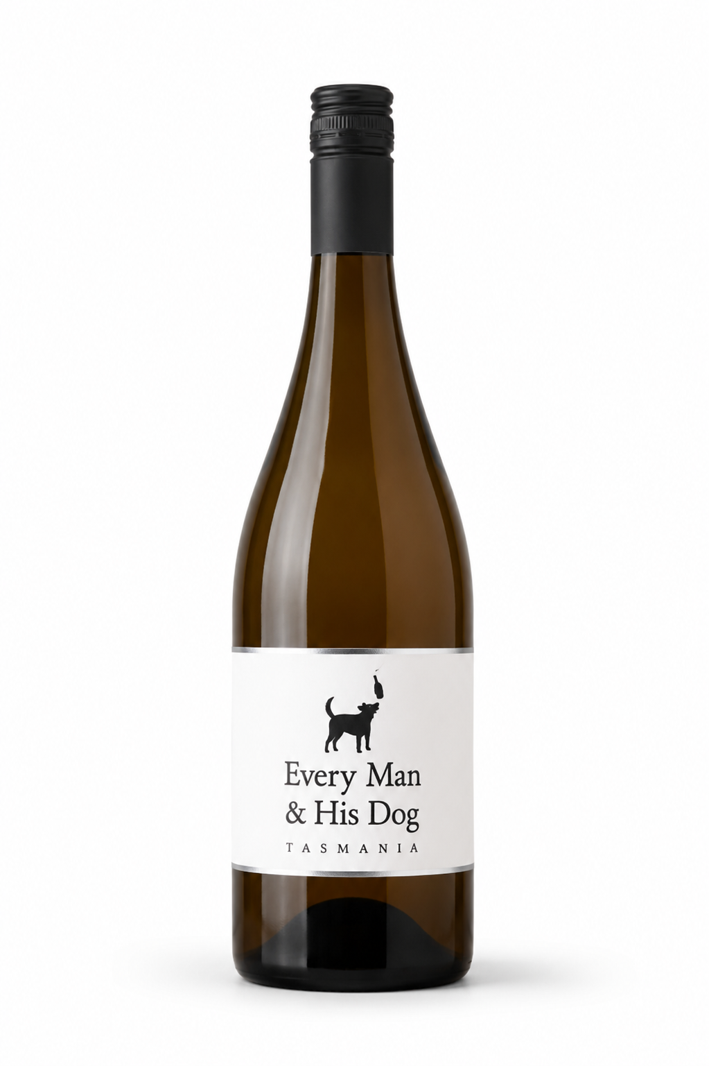 Bottle of Sauvignon Blanc 2025 Tasmanian white wine, Every Man & His Dog label