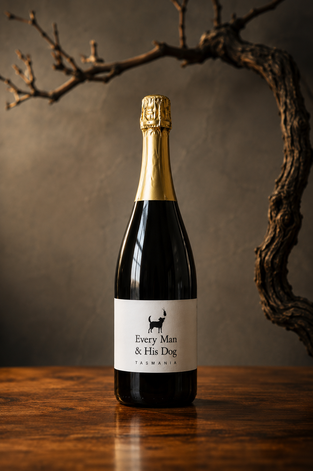 Sparkling Jax label detail, Every Man & His Dog Vineyard
